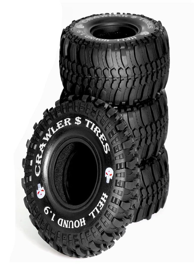 Dantenron 1.9 RC Crawler Tires OD 118mm 1/10 Rock Rubber Mud Slingers Wheels Tyres With Foam Insert For 1:10 RC Crawler Truck Car Tamiya CC01 Traxxas TRX4 Axial SCX10 II RC4WD Gen8 1.9" Beadlock Hubs - Image 1